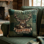 Emerald Antler Quilted Cushion Cover printed cushion cover