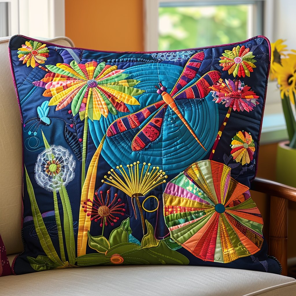 Emerald Glide Quilted Cushion Cover printed cushion cover