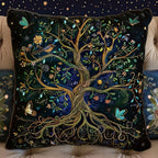 Emerald Tree of Life Quilted Cushion Cover printed cushion cover