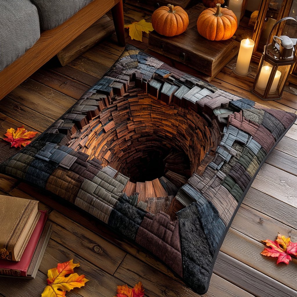 Endless Pit Quilted Cushion Cover printed cushion cover