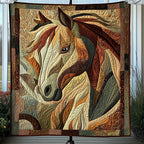 Equine Elegance Quilted Blanket printed blanket