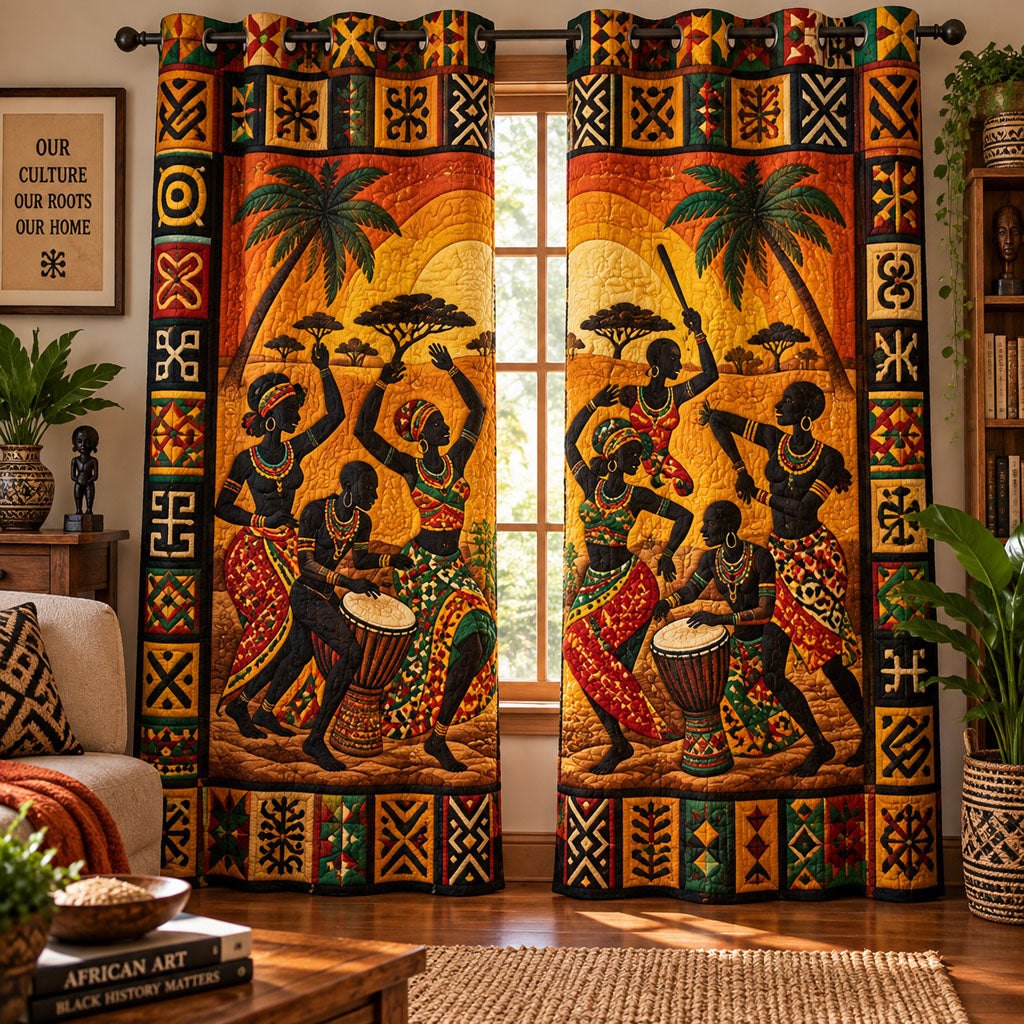 Essence of Africa Quilted Door Curtain printed door curtain