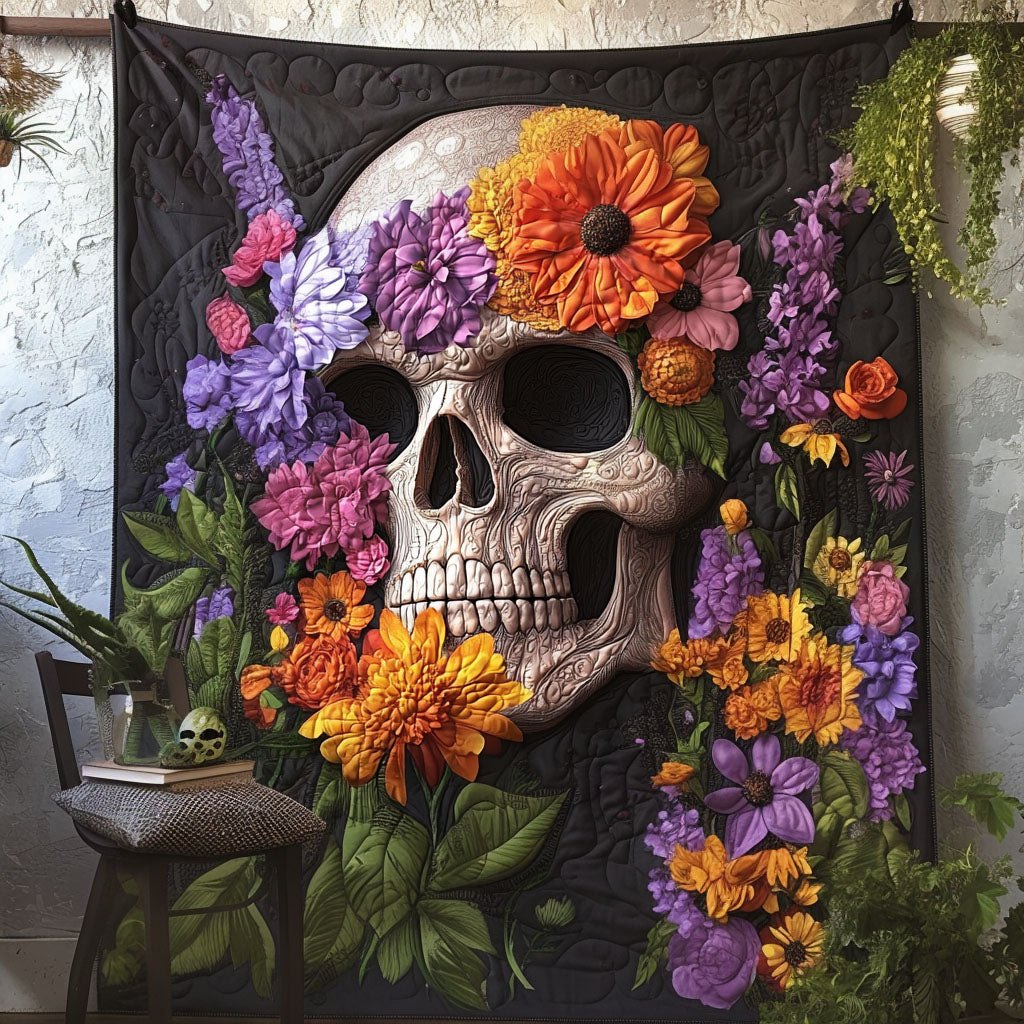 Eternal Bloom Quilted Blanket printed blanket