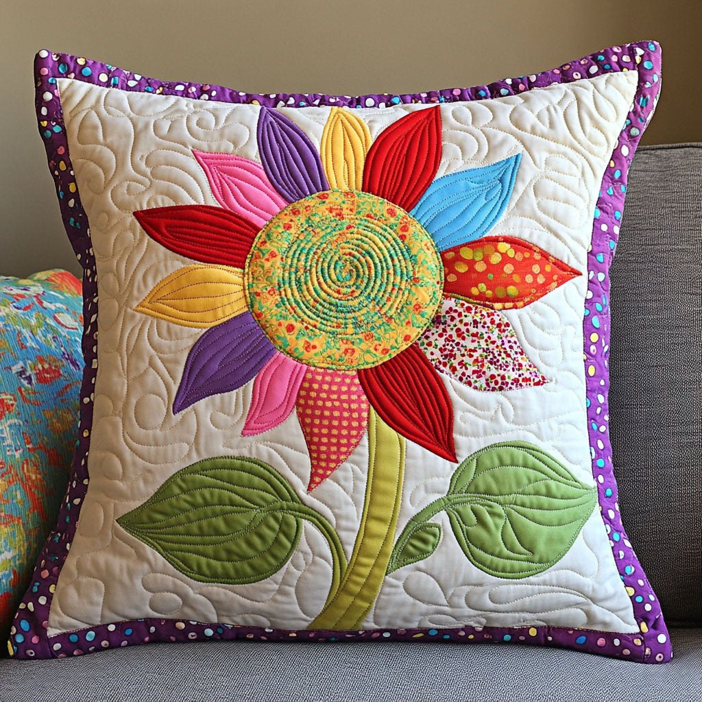 Eternal Radiance Quilted Cushion Cover printed cushion cover