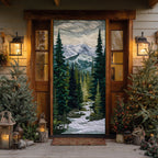 Evergreen Dream Quilted Door Curtain printed door curtain