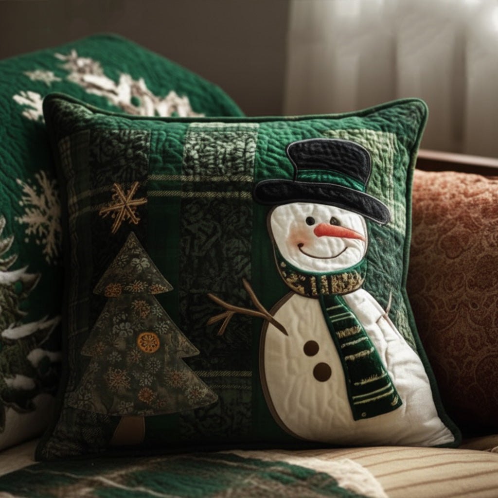 Evergreen Festive Nights Quilted Cushion Cover printed cushion cover