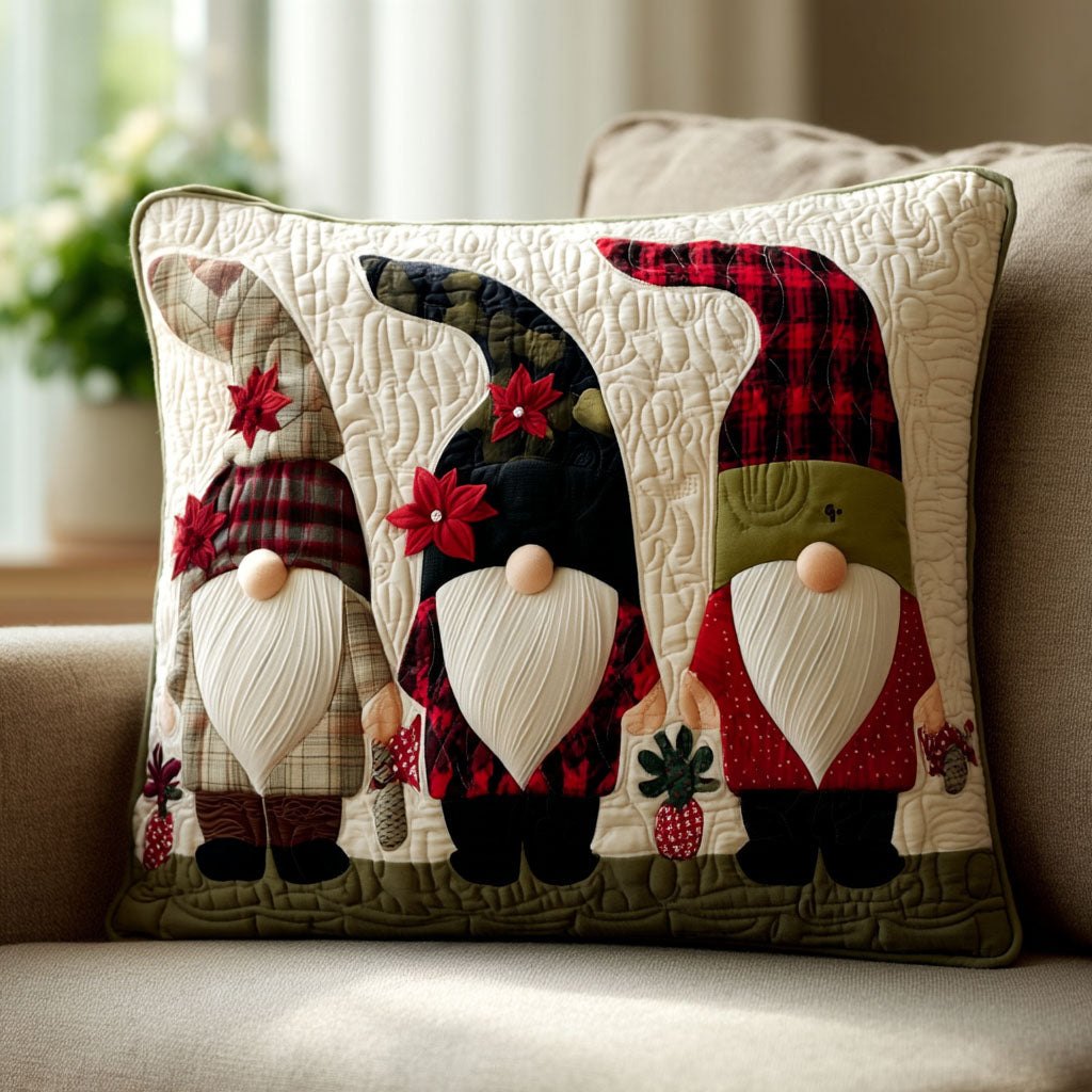 Evergreen Glow Quilted Cushion Cover printed cushion cover