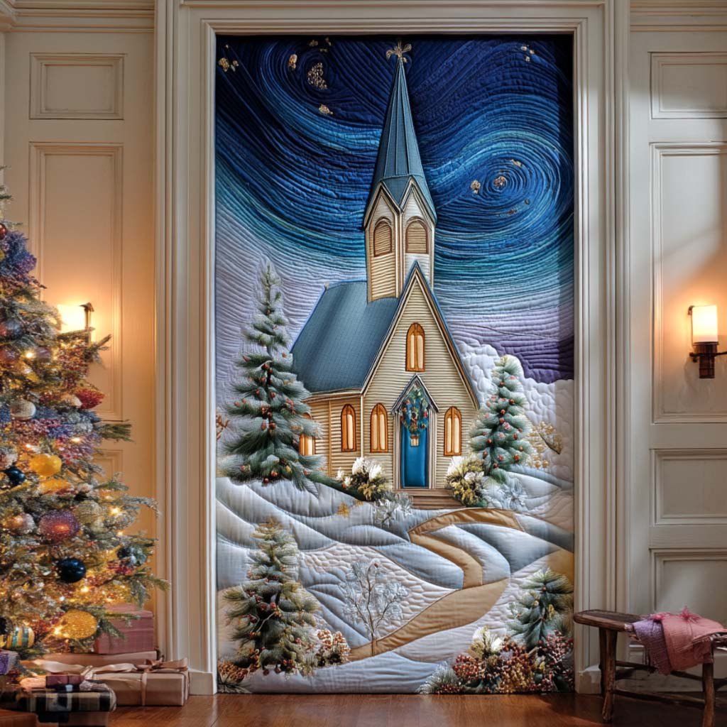 Faith Church Quilted Door Curtain printed door curtain