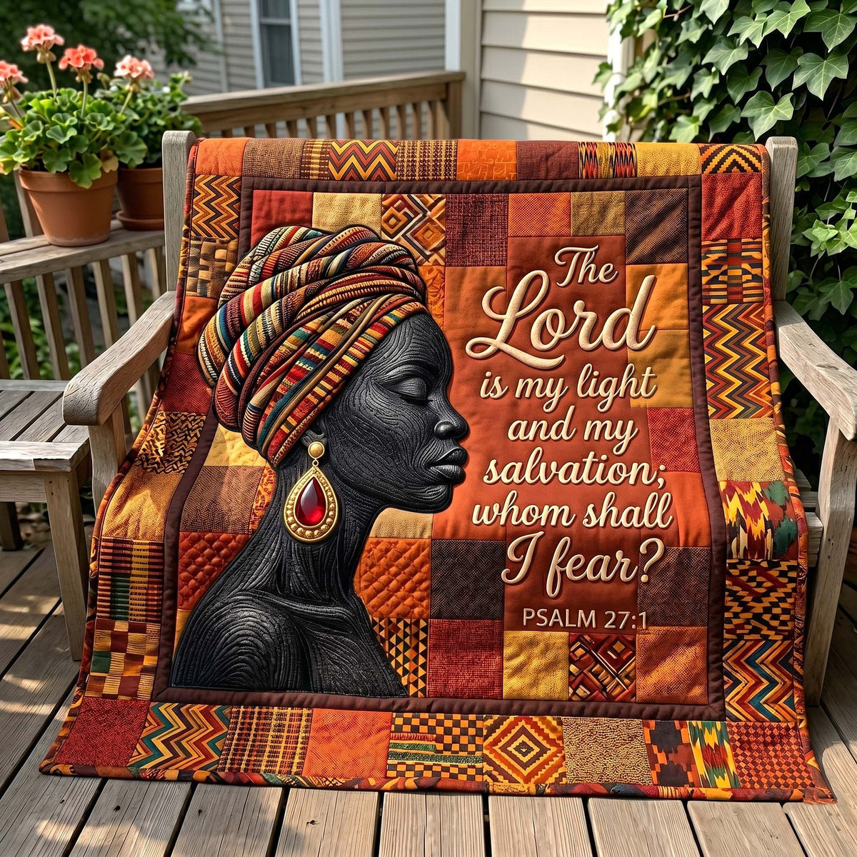 Faithful Queen Quilted Blanket printed blanket