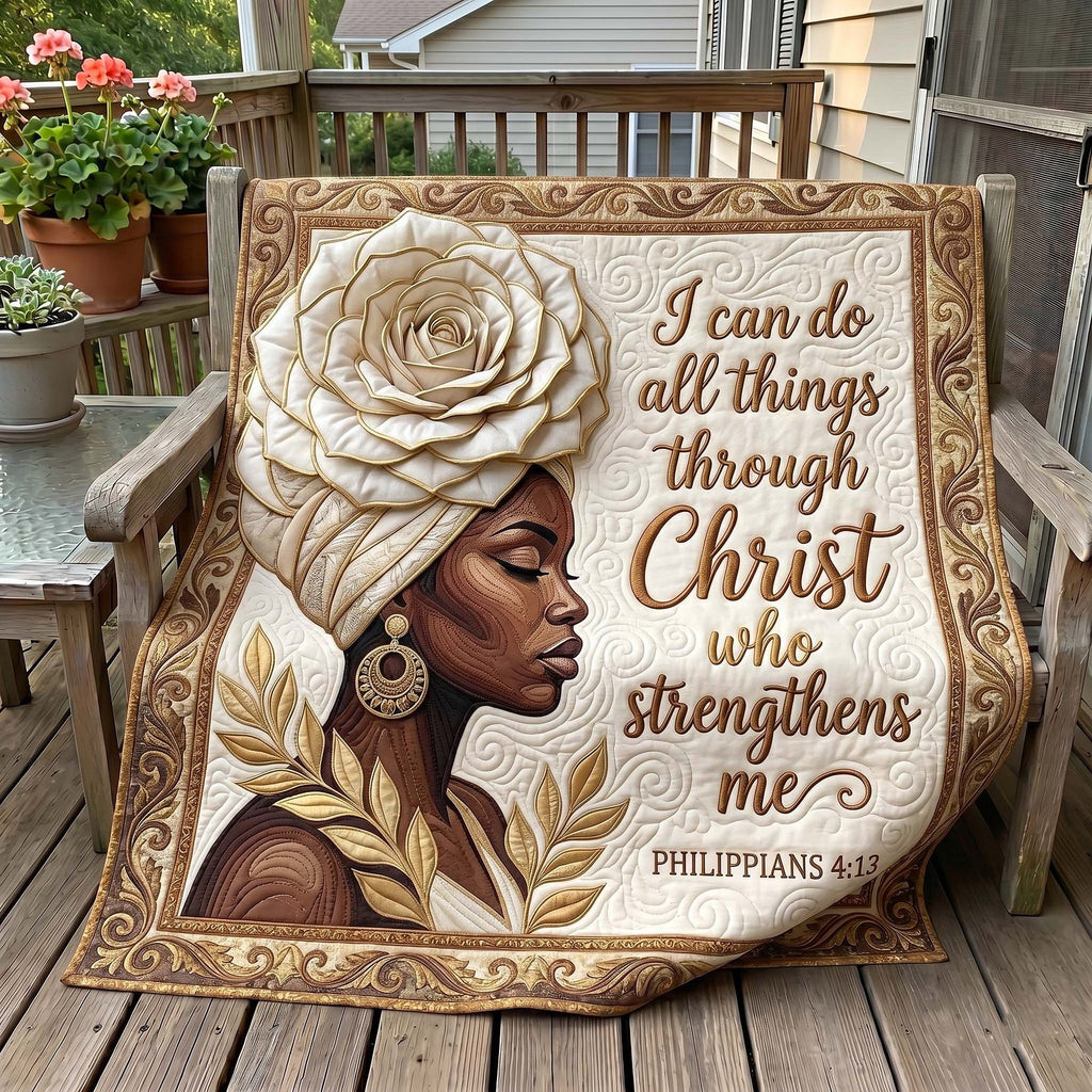 Faithful Queen Quilted Blanket printed blanket