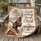 Faithful Queen Quilted Blanket printed blanket