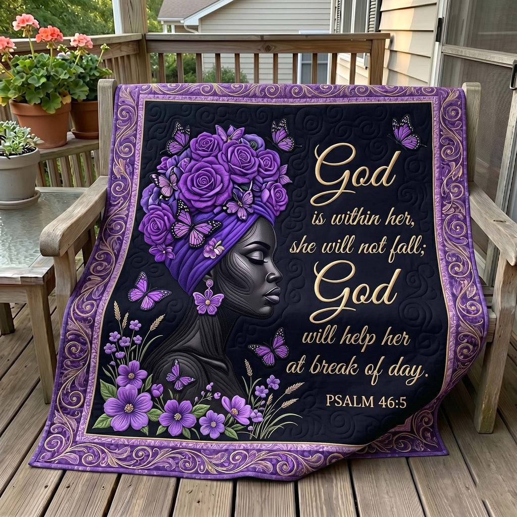 Faithful Queen Quilted Blanket printed blanket