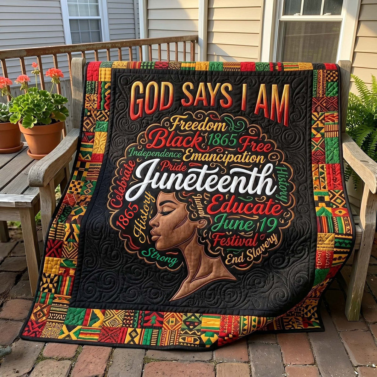 Faithful Queen Quilted Blanket printed blanket