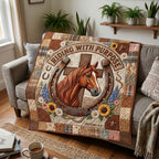 Faithful Stallion Quilted Blanket printed blanket
