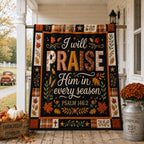 Fall For Jesus Quilted Blanket printed blanket