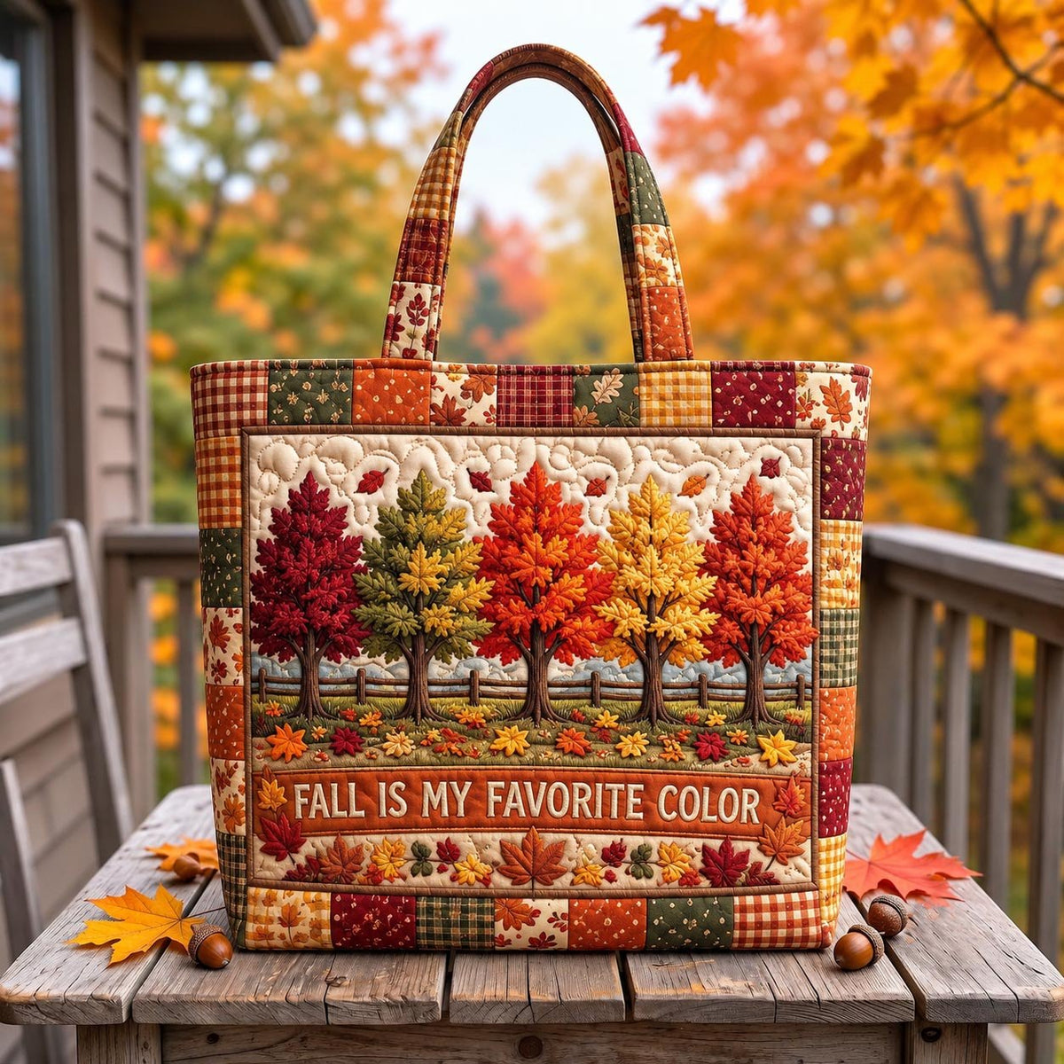Fall Is My Favorite Color printed tote bag