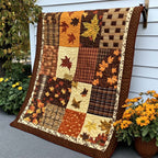 Fall Maple Magic Quilted Blanket printed blanket