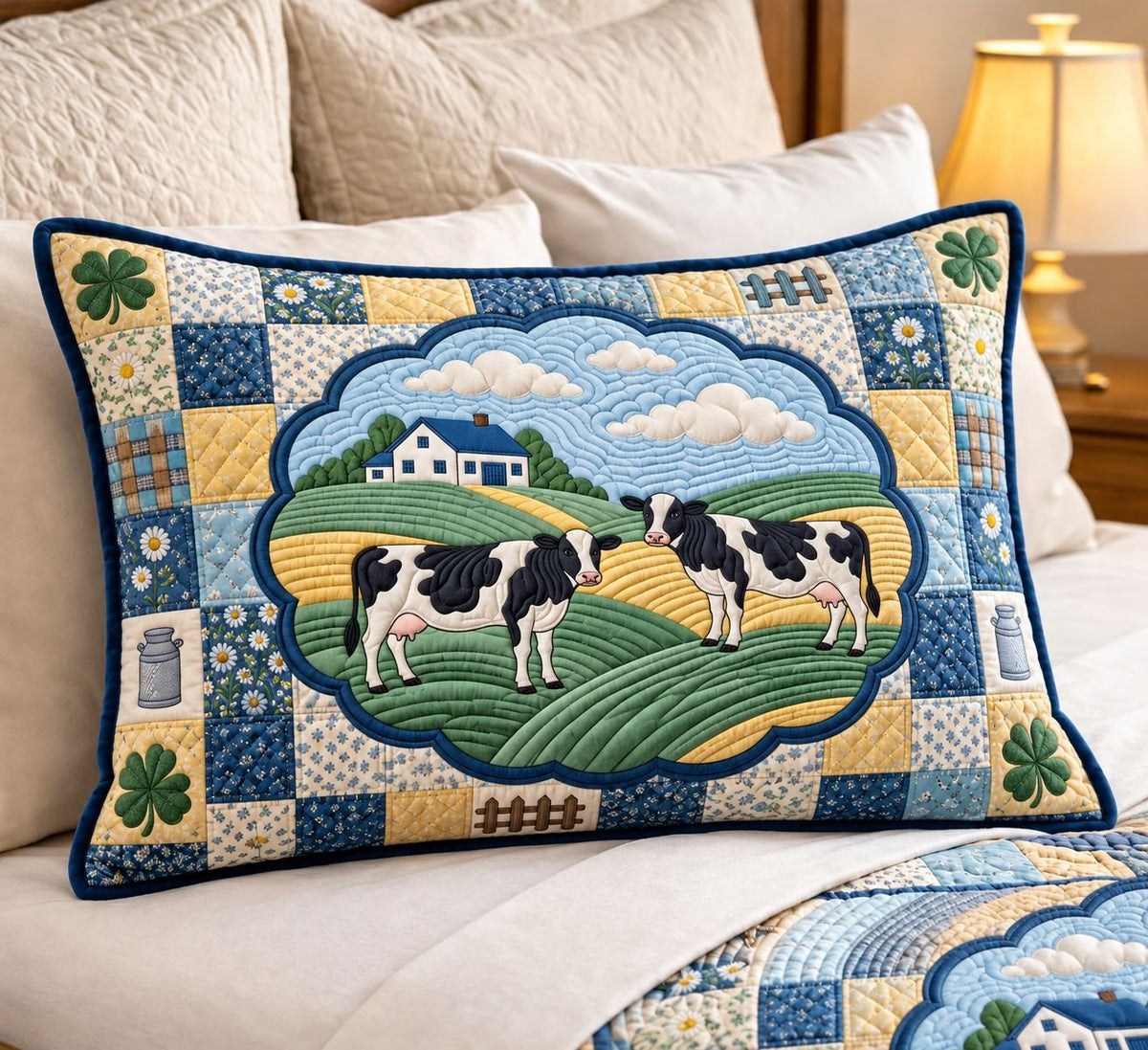 Farm Cow Bedding Cushion Cover printed cushion cover