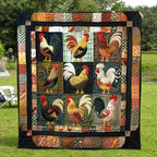 Farmhouse Patchwork Quilted Blanket printed blanket