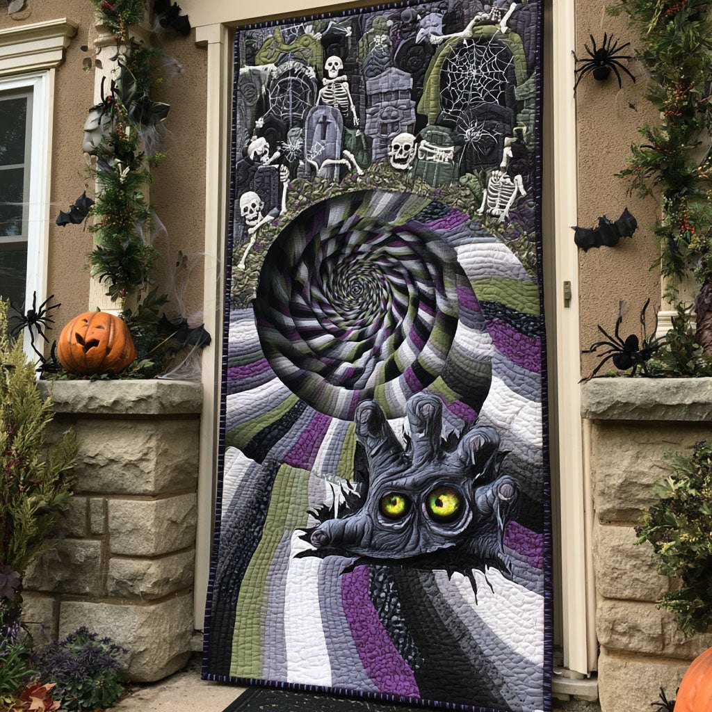 Fear on the Front Step Quilted Door Curtain printed door curtain