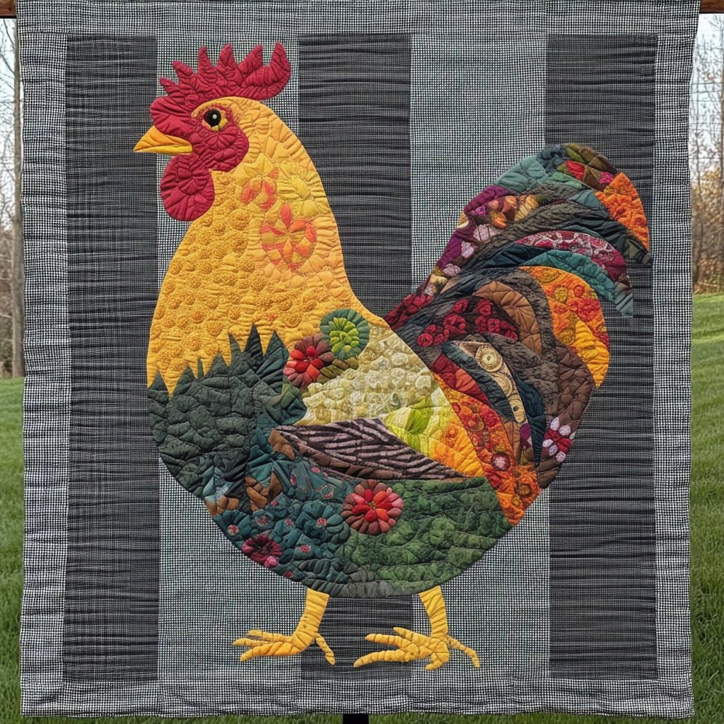 Feathered Friends Quilted Blanket printed blanket