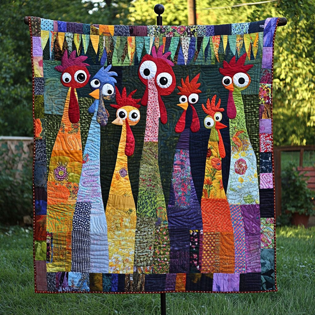 Feathered Friends Quilted Blanket printed blanket