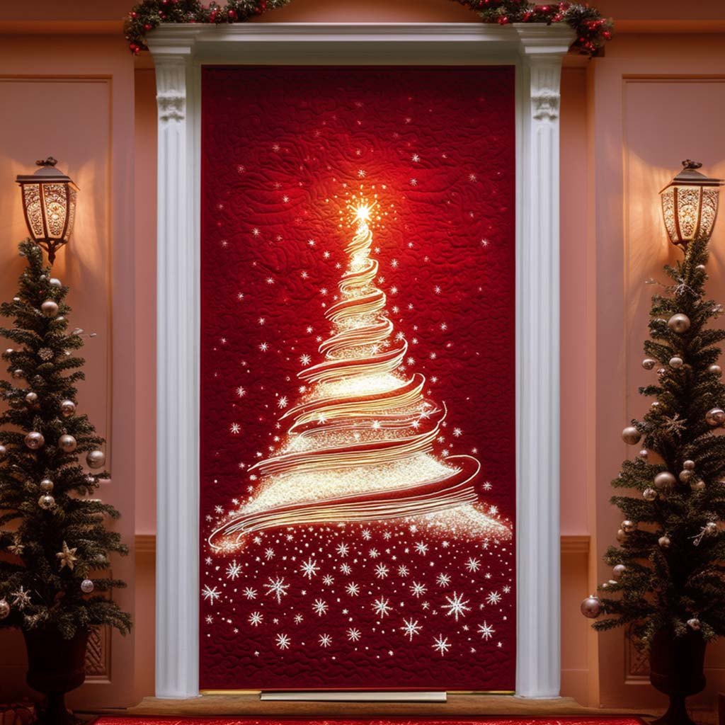 Festive Evening Quilted Door Curtain printed door curtain
