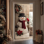 Festive Frost Quilted Door Curtain printed door curtain