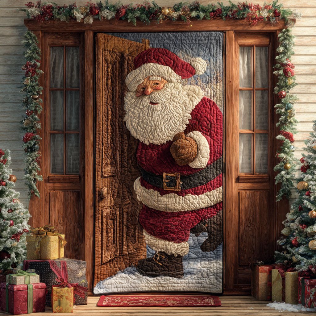 Festive Knock Quilted Door Curtain printed door curtain