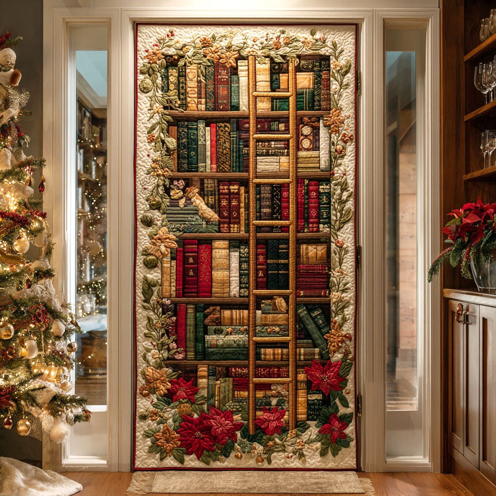 Festive Library Quilted Door Curtain printed door curtain