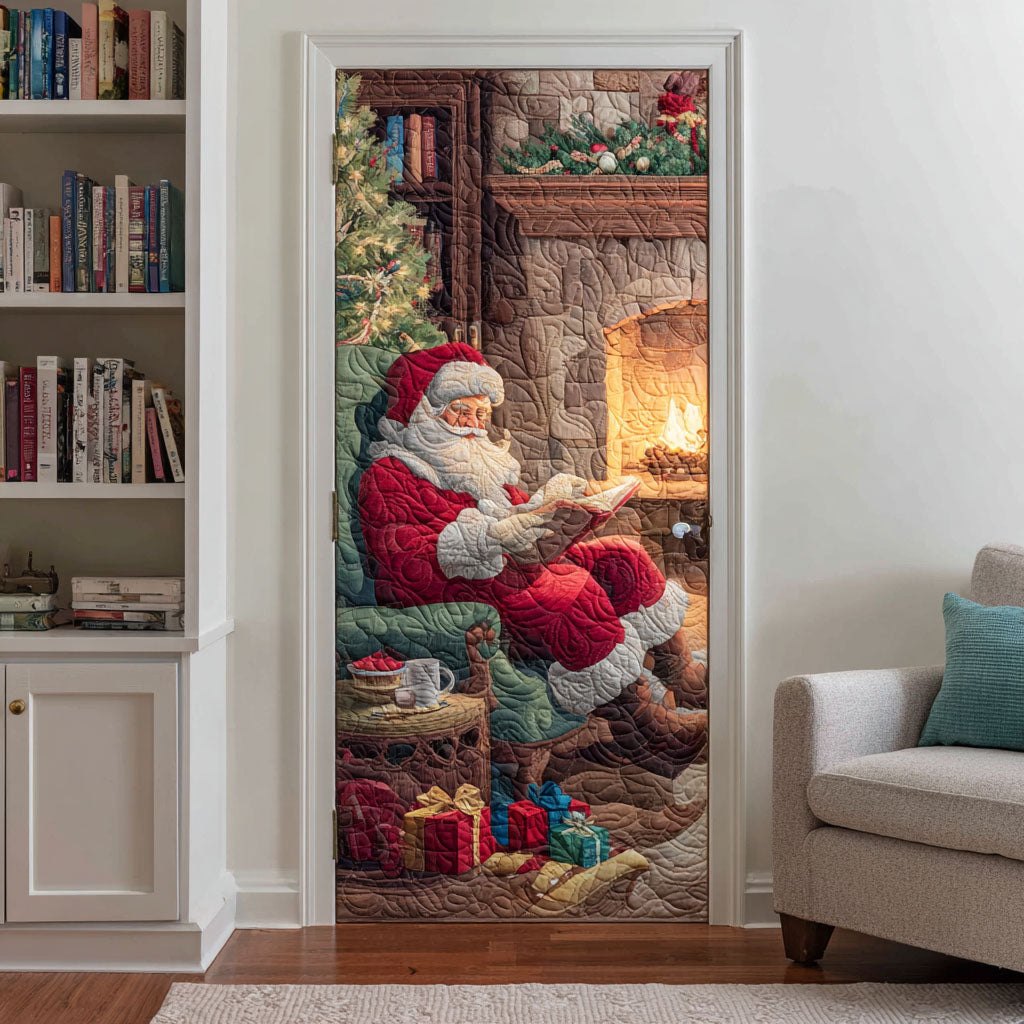 Fireside Reading Quilted Door Curtain printed door curtain