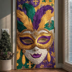 Fleur de Masque Quilted Door Curtain printed door curtain