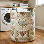 Flower Patchwork Quilted Laundry Hamper printed laundry hamper