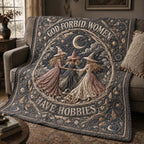 Forbidden Witch Moon Quilted Blanket printed blanket