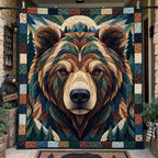 Forest Guardian Bear printed blanket