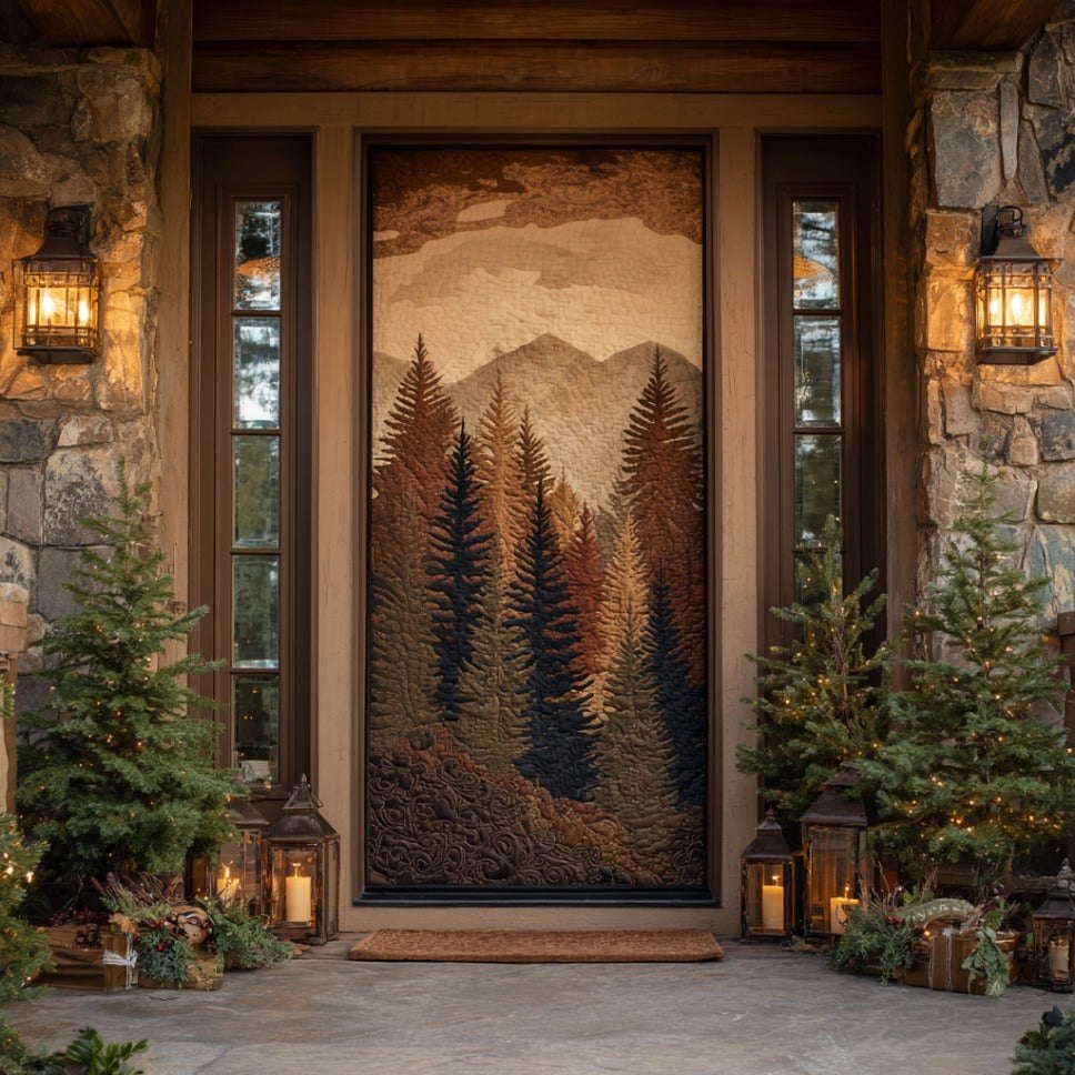 Forest Haven Quilted Door Curtain printed door curtain