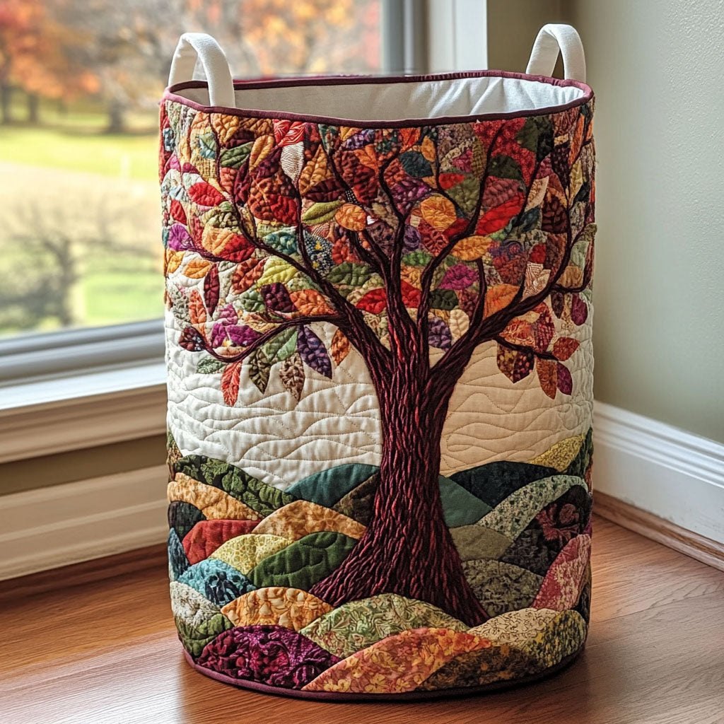 Forest Spirit Quilted Laundry Hamper printed laundry hamper