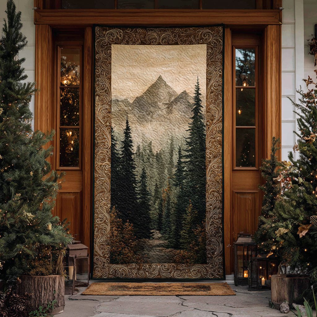 Forest Whispers Quilted Door Curtain printed door curtain