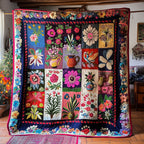 Four-Seasons Eternal Blossoms Quilted Blanket printed blanket