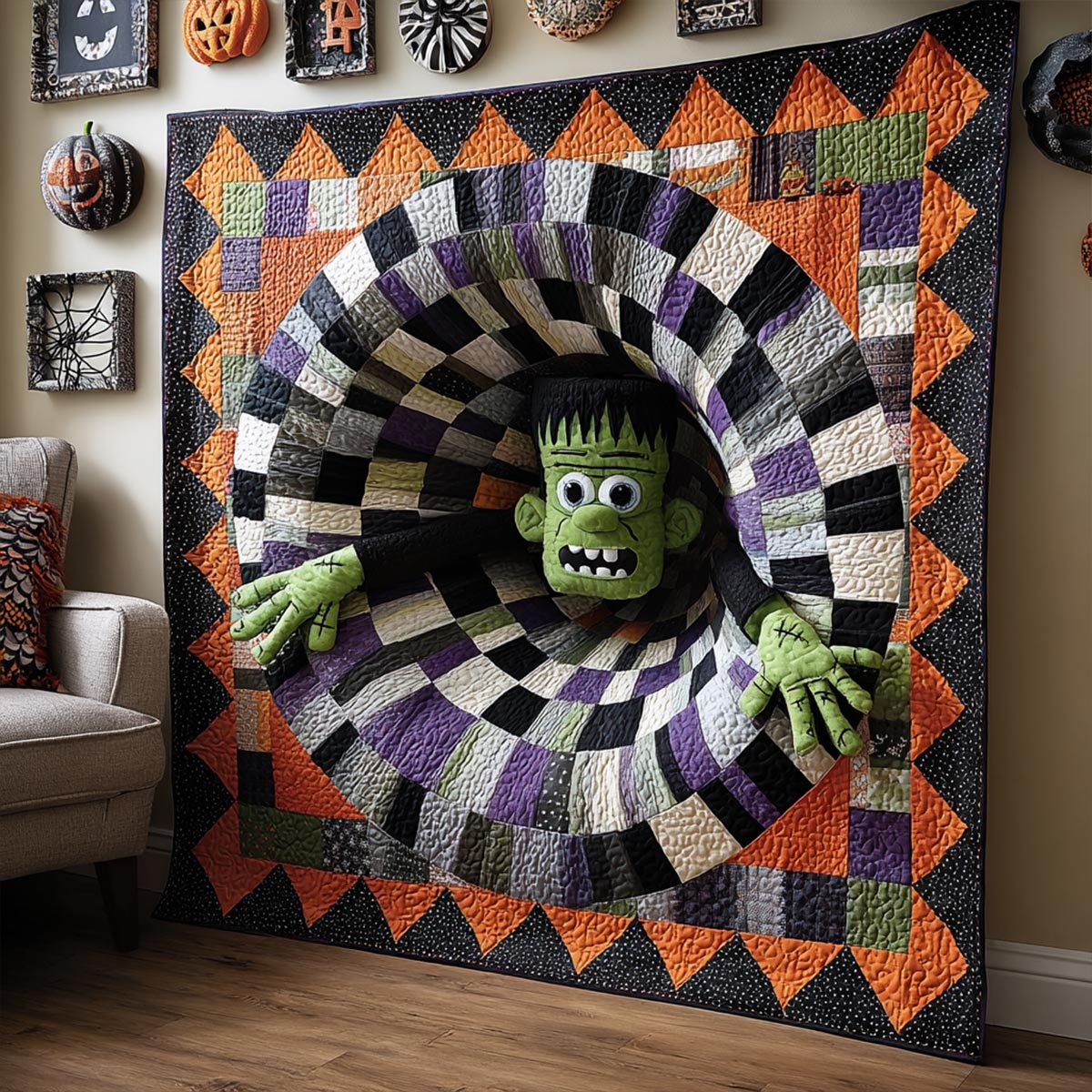 Franky Haunter Quilted Blanket printed blanket