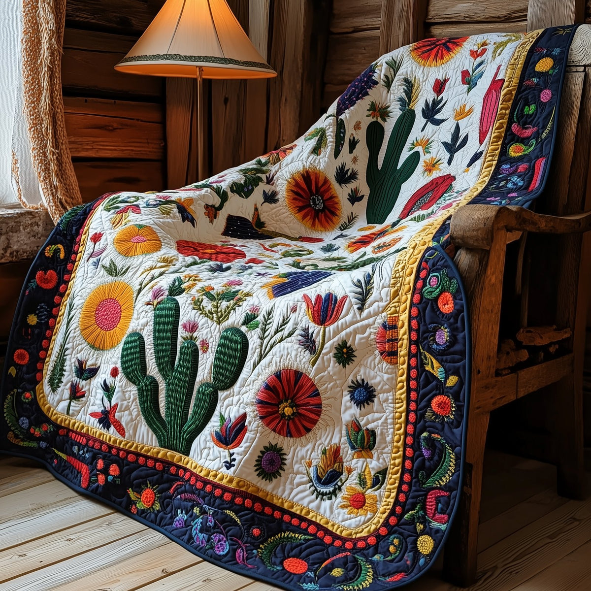 Free Folk Cactus Quilted Blanket printed blanket