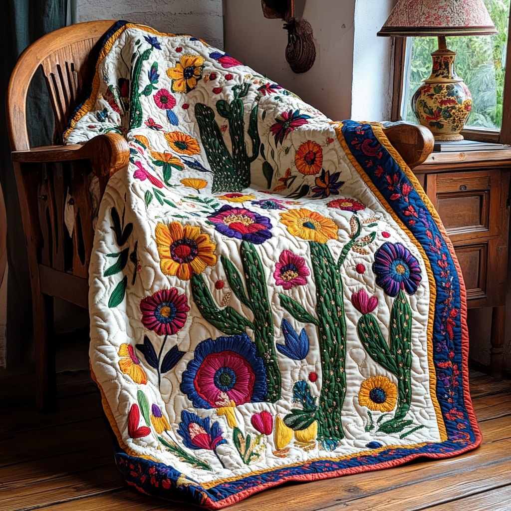 Free Folk Cactus Quilted Blanket printed blanket