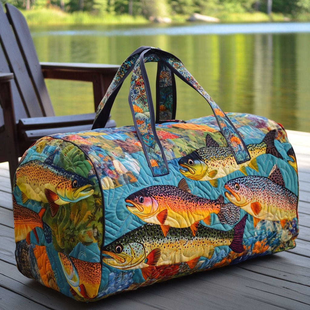 Fresh Catch Quilted Duffle Bag printed duffle bag