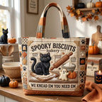 Freshly Baked Spooky Quilted Tote Bag printed tote bag