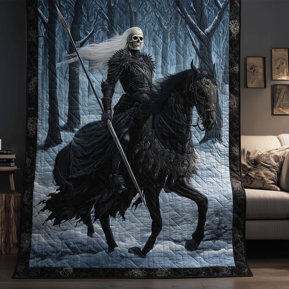 Frosted Skull King Quilted Blanket printed blanket