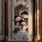 Frosty Greeting Quilted Door Curtain printed door curtain