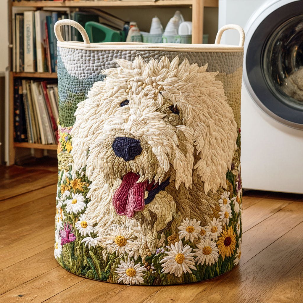 Furry Charm Quilted Laundry Hamper printed laundry hamper