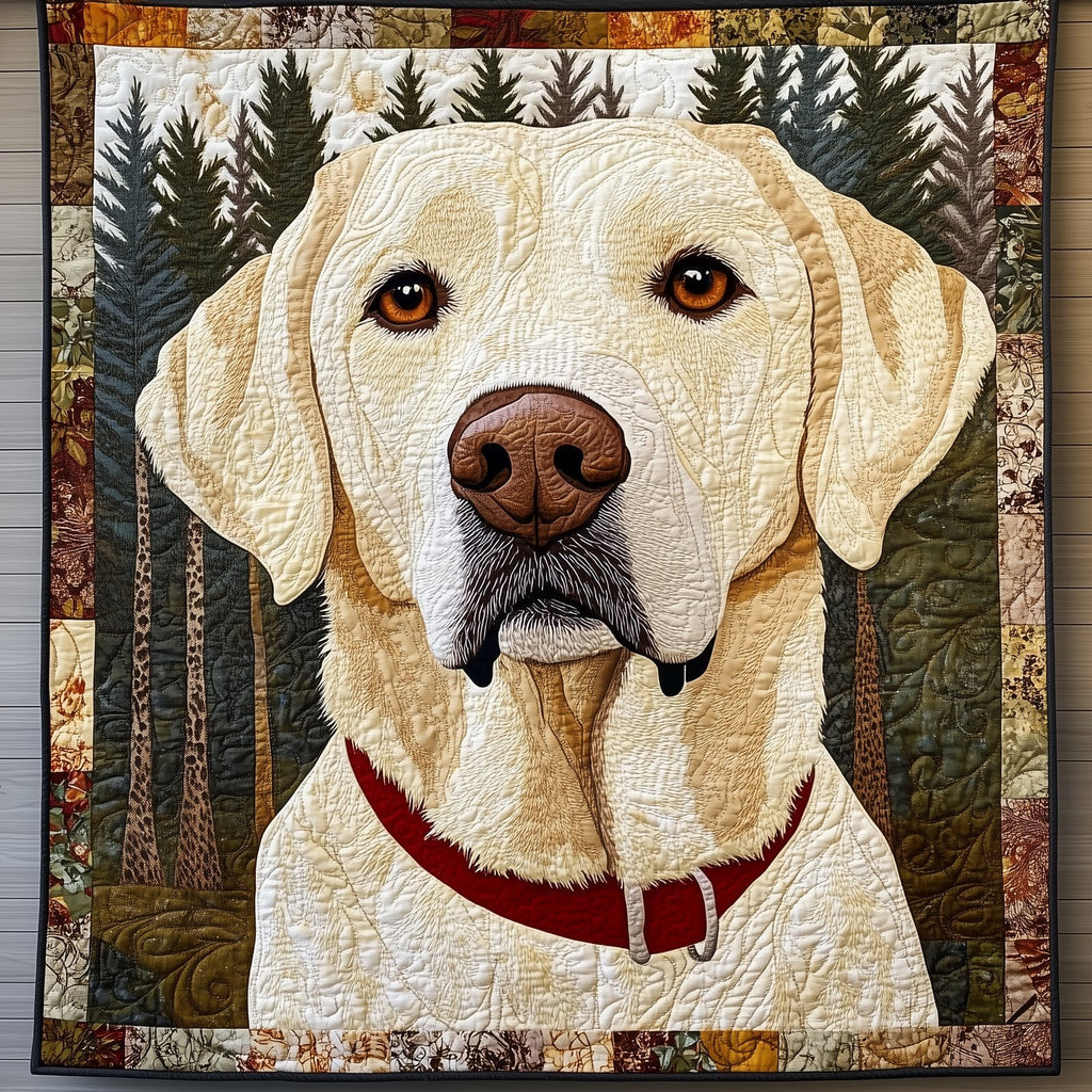 Gazing Upon Life Labrador Retriever Quilted Blanket printed blanket