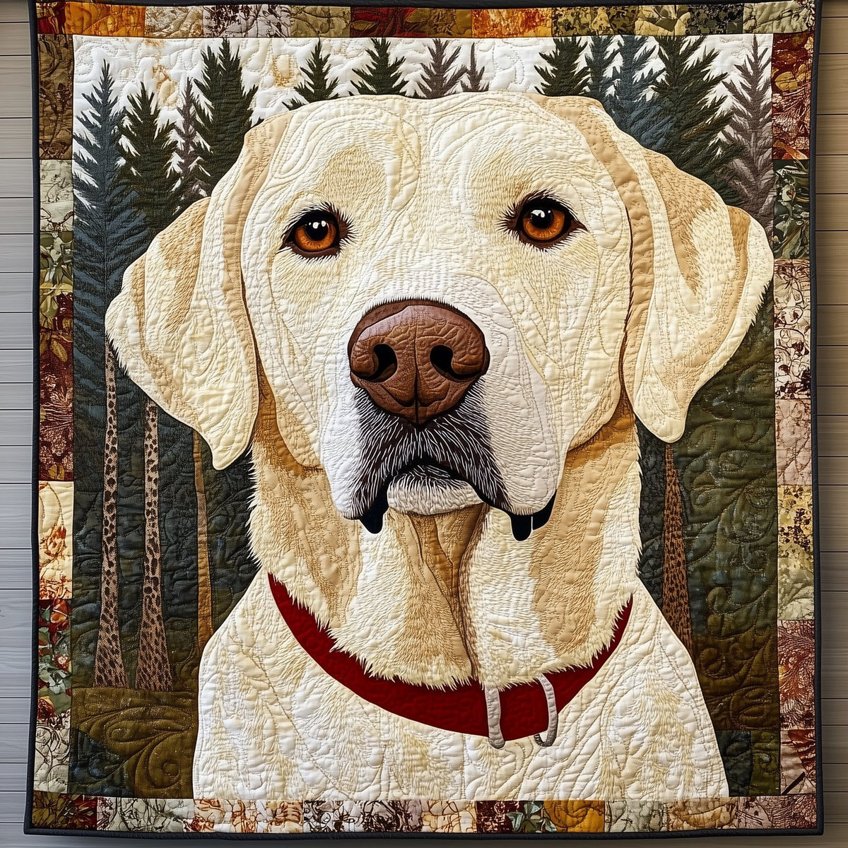 Gazing Upon Life Labrador Retriever Quilted Blanket printed blanket