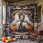 Ghost Bestie Quilted Blanket printed blanket